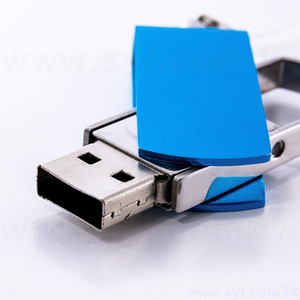 隨身碟-商務禮贈品-藍色交叉旋轉金屬USB隨身碟-客製隨身碟容量-採購推薦股東會贈品_2